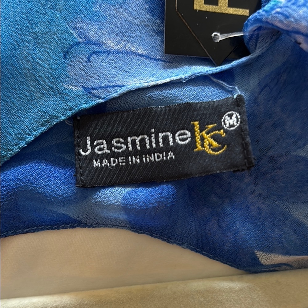 NWT Reversible Jasmine Blue Sleeveless Scoop Neck Midi Dress - Picture 5 of 5